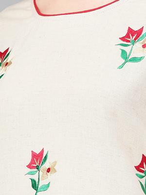 embroidered kurta with palazzo set - 16052472 - Standard Image - 5