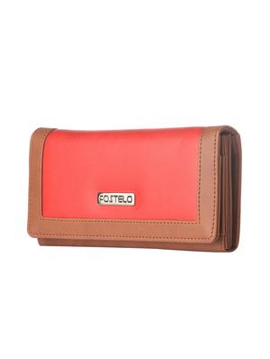 maroon leatherette (pu) sling bag and wallet combo - 16052640 - Standard Image - 8