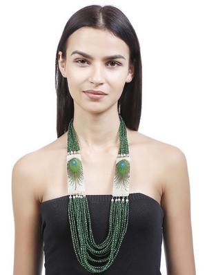 green metal other necklace - 16053554 - Standard Image - 5