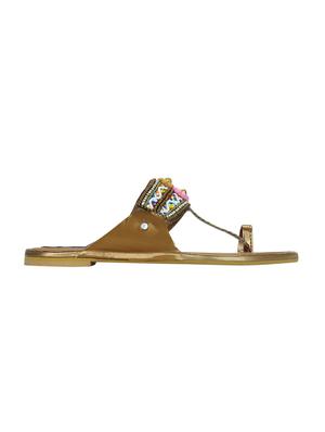 copper synthetic ethnic kolhapuris - 16054303 - Standard Image - 2