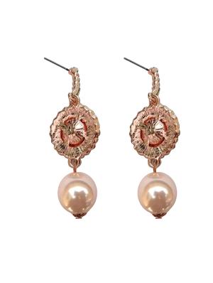 red metal drop earring - 16055086 - Standard Image - 2