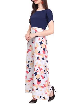 overlap sleeved geometric maxi dress - 16057052 - Standard Image - 2