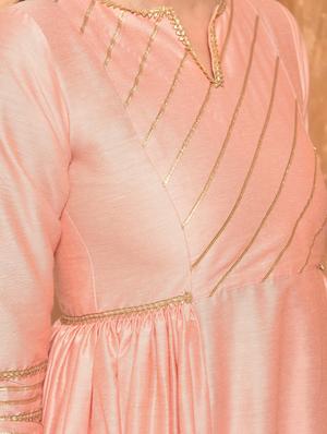 gota lace border flared kurta - 16057246 - Standard Image - 5