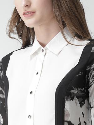 color block floral shirt - 16058367 - Standard Image - 5