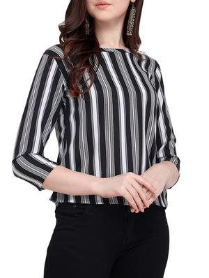 boat neck striped top - 16059153 - Standard Image - 2