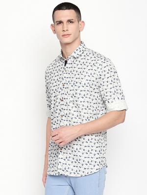 white printed casual shirt - 16059167 - Standard Image - 2