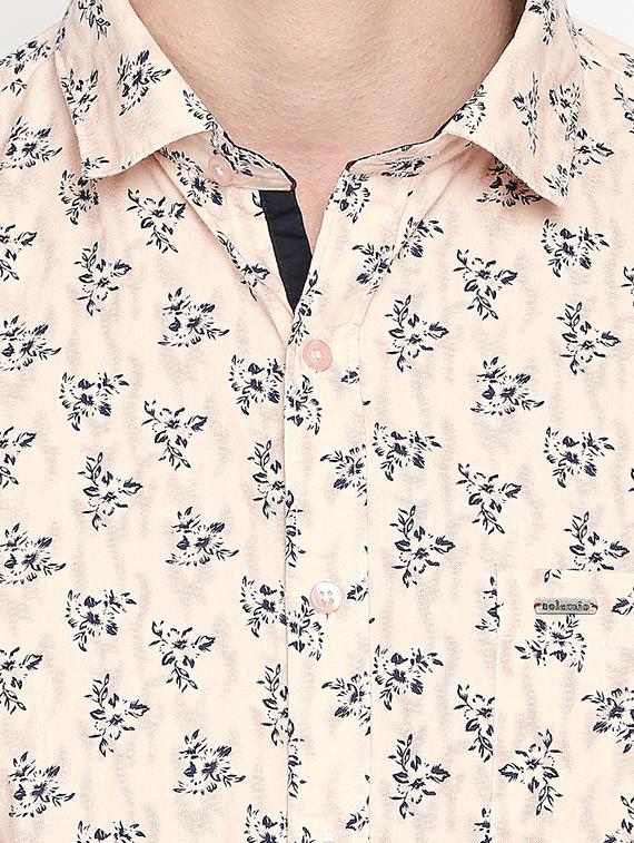 beige floral printed casual shirt - 16059169 - Zoom Image - 5