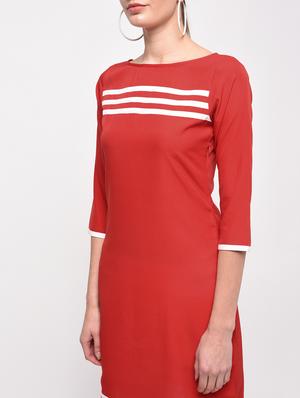 binding detail a-line dress - 16059473 - Standard Image - 5