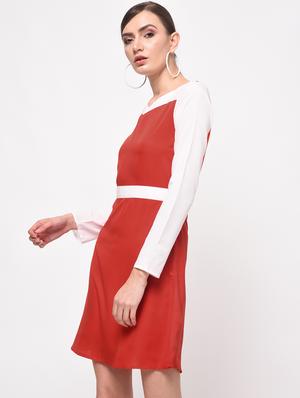 color block a-line dress - 16059500 - Standard Image - 2