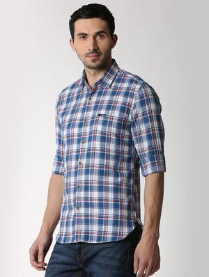 blue cotton casual shirt - 16061528 - Standard Image - 2