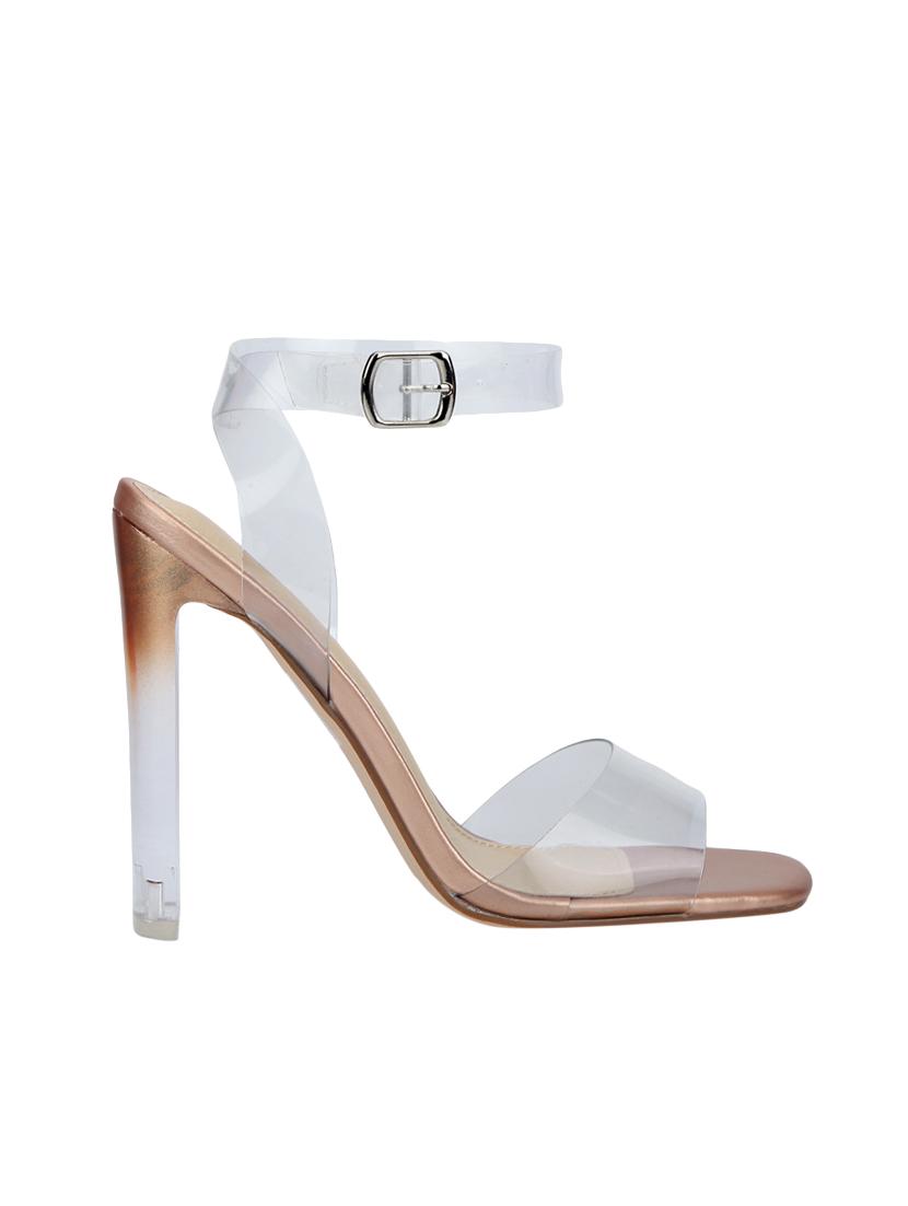 gold ankle strap sandals - 16062828 - Zoom Image - 2