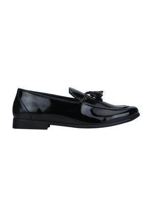 black leatherette tassel slip ons - 16062874 - Standard Image - 2