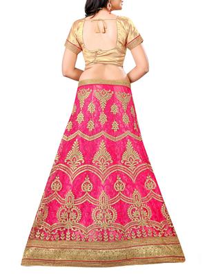 Embroidered a-line lehenga - 16063340 - Standard Image - 2