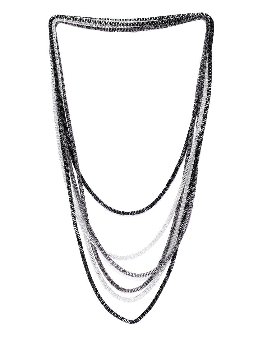 multi colored metal long necklace - 16063620 - Zoom Image - 2