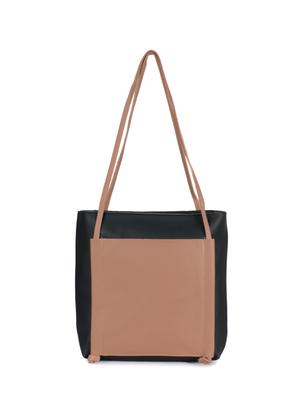 beige leatherette (pu) regular handbag - 16063833 - Standard Image - 2