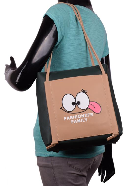 beige leatherette (pu) regular handbag - 16063833 - Zoom Image - 5