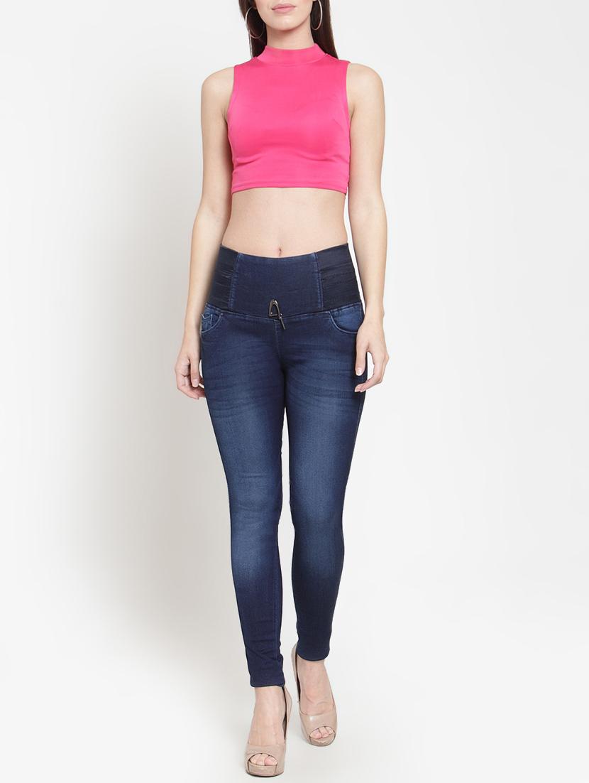 stone washed high waist jegging - 16064626 - Zoom Image - 5