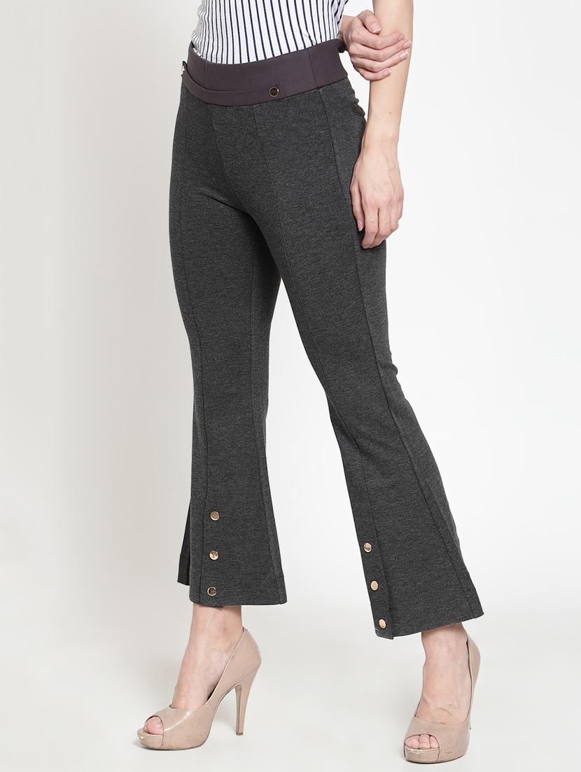 metallic buttoned bootcut trouser - 16064637 - Zoom Image - 2
