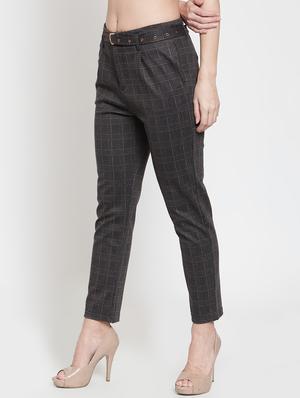 pleated checkered trouser - 16064638 - Standard Image - 2