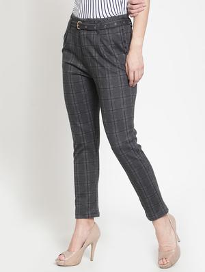 pleated checkered trouser - 16064640 - Standard Image - 2