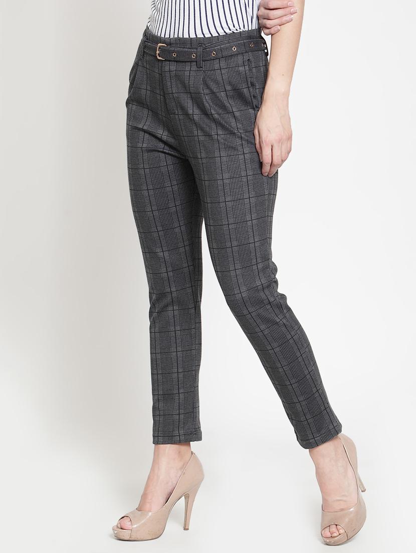 pleated checkered trouser - 16064640 - Zoom Image - 2