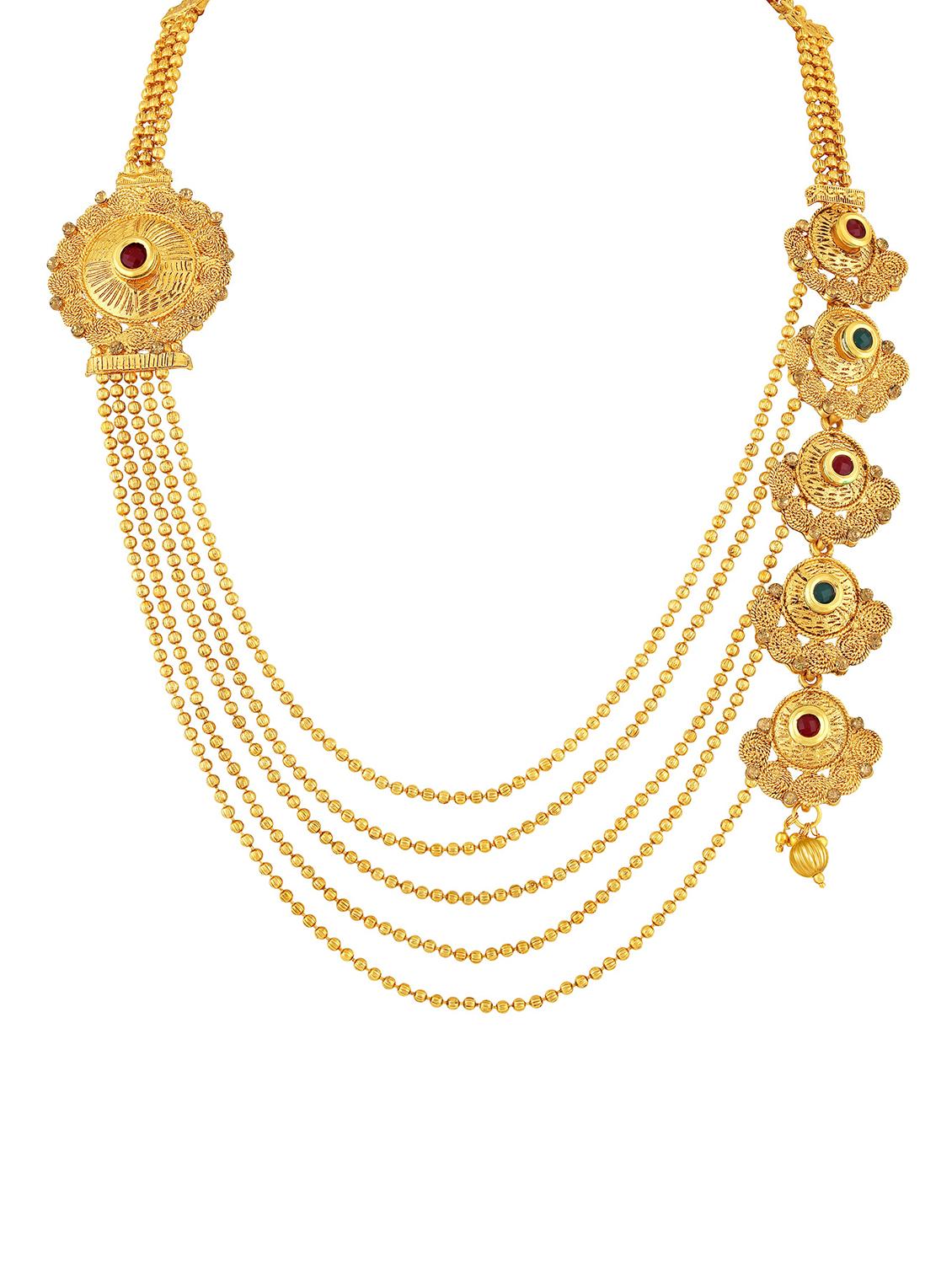 gold zinc statement necklace - 16064680 - Zoom Image - 2