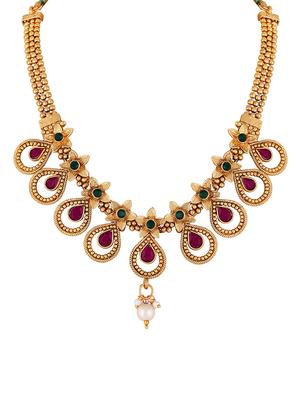 gold zinc choker necklace - 16064720 - Standard Image - 2