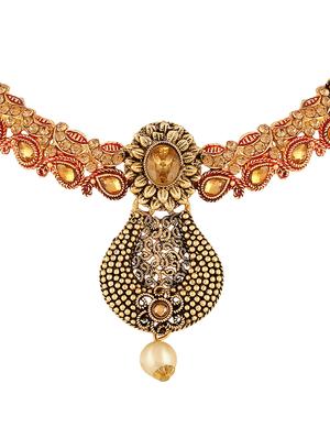 multi colored zinc choker necklace - 16064733 - Standard Image - 2