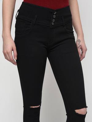 knee slit skinny fit jeans - 16065149 - Standard Image - 5