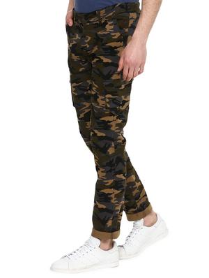 green camouflage printed cargos - 16065804 - Standard Image - 2