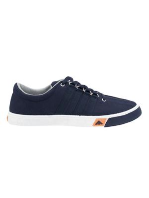 navy canvas lace up sneakers - 16069967 - Standard Image - 2