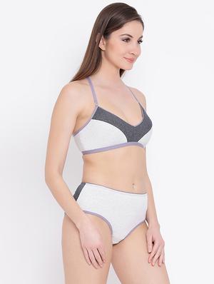 Color block bras and panty set - 16071384 - Standard Image - 2