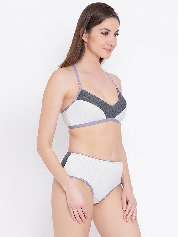 Color block bras and panty set - 16071384 - Zoom Image - 2