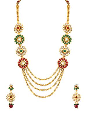 gold zinc statement necklace - 16071876 - Standard Image - 2