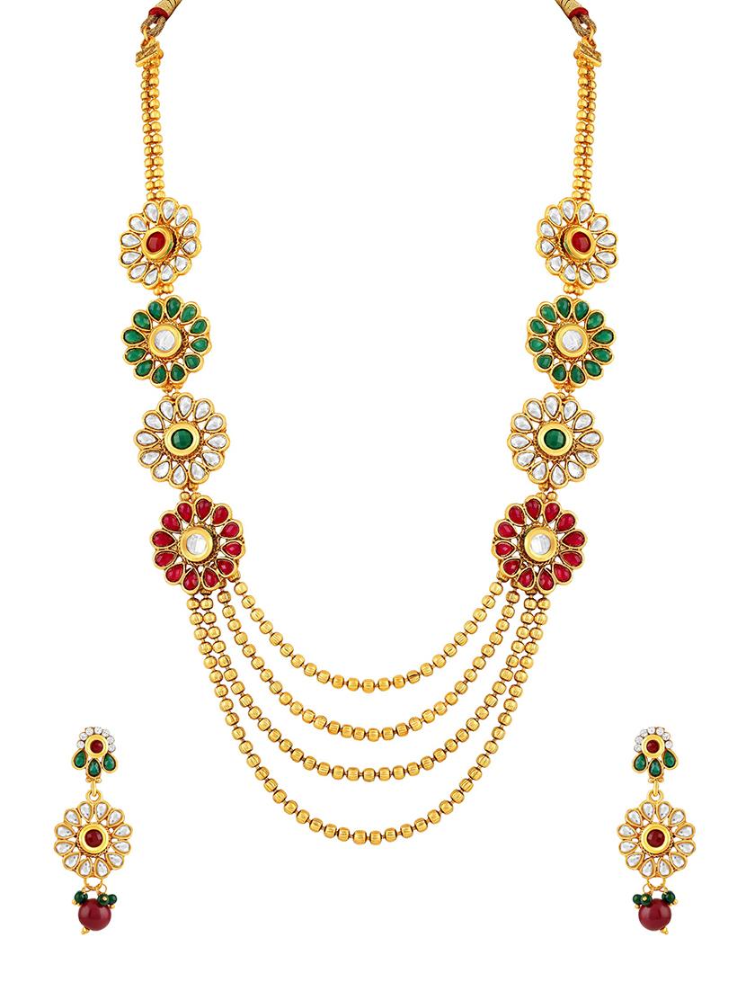 gold zinc statement necklace - 16071876 - Zoom Image - 2