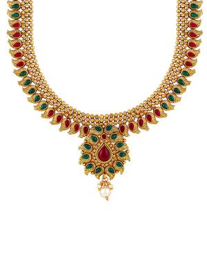 gold brass statement necklace - 16071878 - Standard Image - 2