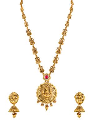 gold zinc choker necklace - 16071900 - Standard Image - 2