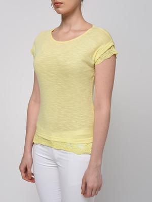 lace trim cap sleeved top - 16072351 - Standard Image - 5