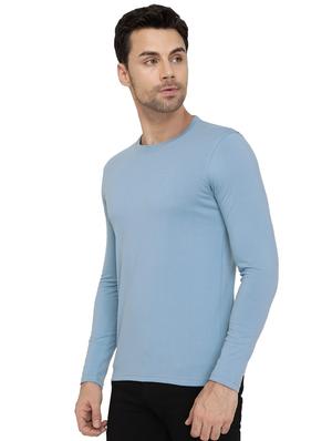 blue solid tshirt - 16077632 - Standard Image - 2