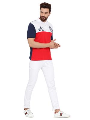 red color block t-shirt - 16078025 - Standard Image - 5