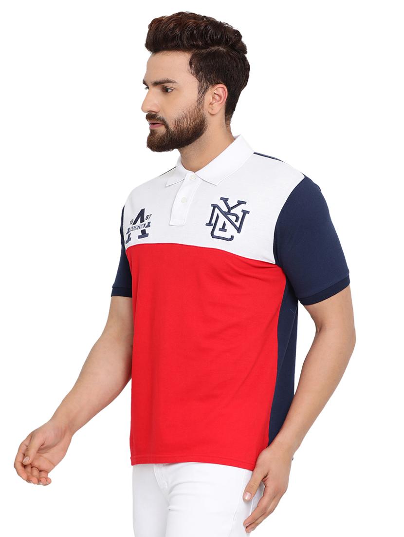 red color block t-shirt - 16078025 - Zoom Image - 2