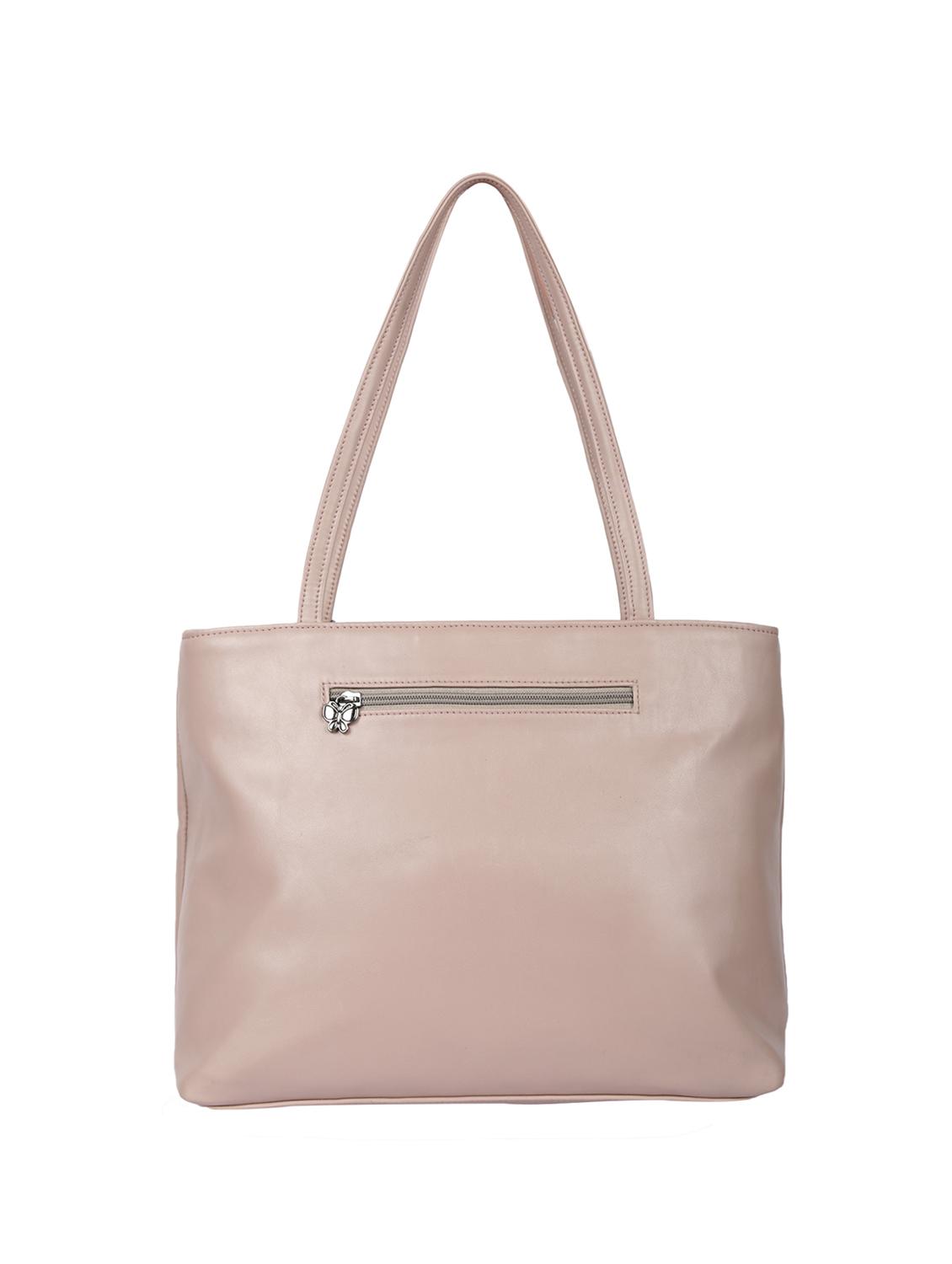 beige leatherette (pu) regular handbag - 16078166 - Zoom Image - 2