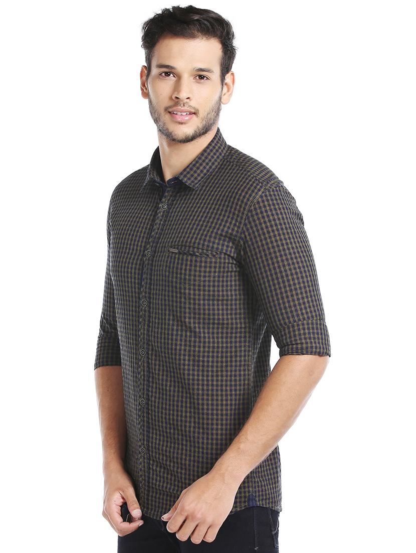 blue checkered casual shirt - 16078886 - Zoom Image - 2