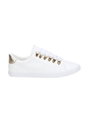 gold lace-up sneakers - 16079502 - Standard Image - 2