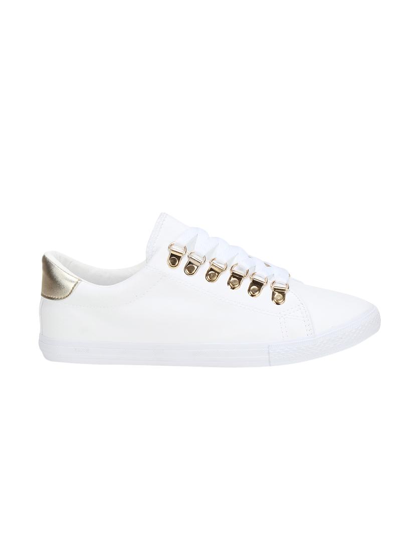 gold lace-up sneakers - 16079502 - Zoom Image - 2