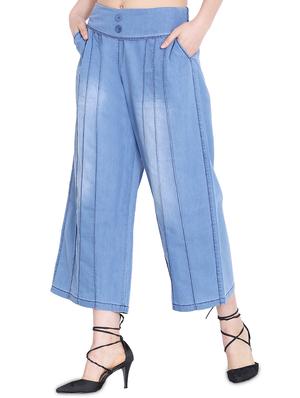 button detail flared palazzo - 16079740 - Standard Image - 2