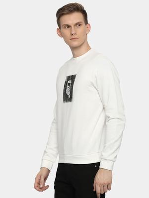 white chest print sweatshirt - 16082172 - Standard Image - 2