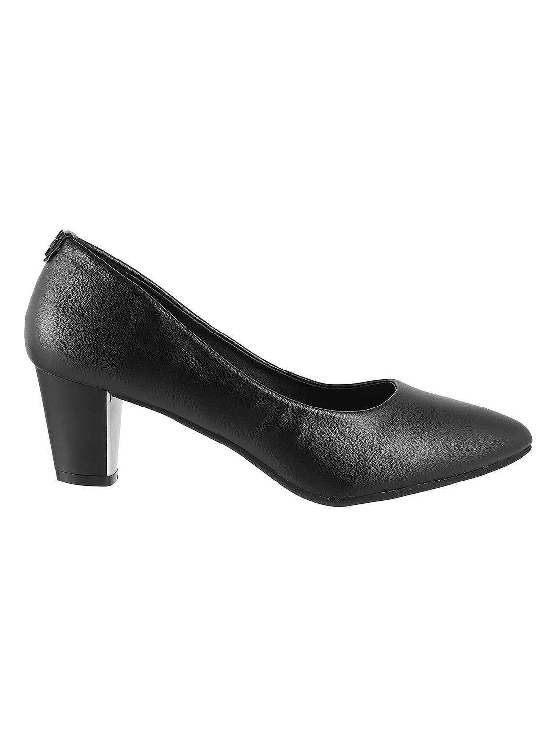 black leatherette slip on pumps - 16084596 - Zoom Image - 2