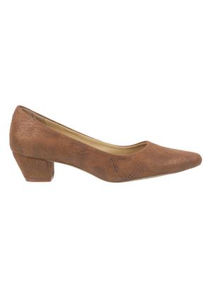 tan leatherette slip on pumps - 16084597 - Standard Image - 2