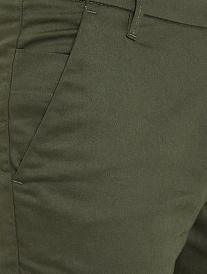 green solid chinos - 16085095 - Standard Image - 5